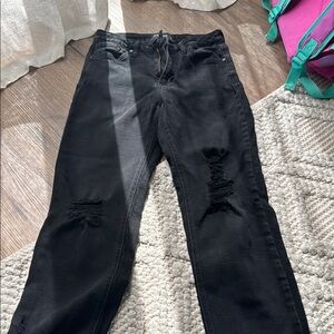 Black Distressed Women's Jeans